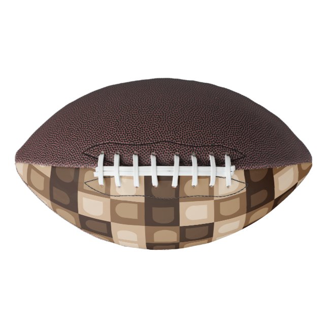 Brown Modern Boho Arch Geometric Aztec Pattern Football (Front)