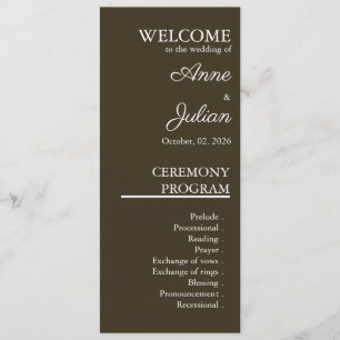 Brown Modern Minimalist Bridal Program QR Code