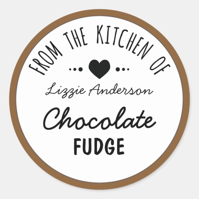 Brown moderne de la cuisine de Étiquette (Devant)