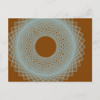 brown moon radiating white light abstract art postcard