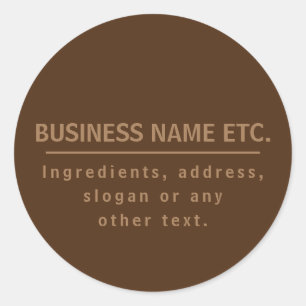 Brown Multi-Purpose  Classic Round Sticker