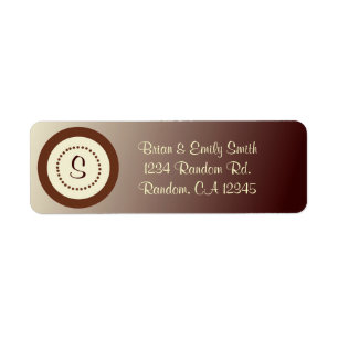 Brown natural fade customizable labels