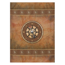 Brown Nautical Rustic Compass Design