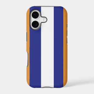 Brown, navy blue and white stripes