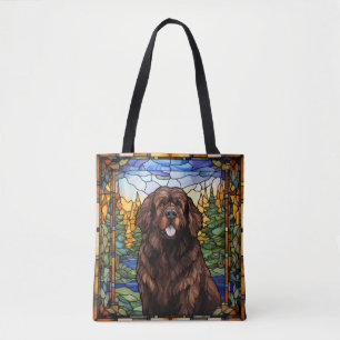 Brown Newfoundland Dog Tote Bag