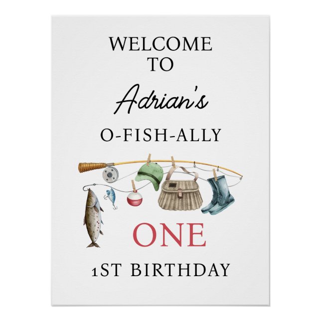 Brown O-Fish-Ally Une Affiche de bienvenue d'anniv (Devant)