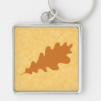 Brown Oak Leaf Design. Keychain