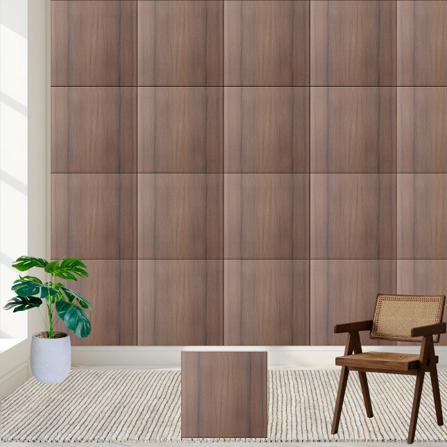 Brown Oak Pattern - Rustic Wood Grain  Tile (Brown Oak Pattern - Rustic Wood Grain Ceramic Tile)