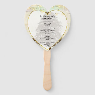 Brown Oak Tree Wedding Program Fan