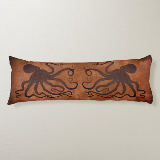 Brown Octopus on Chocolate - Body Pillow