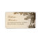 brown old tree address labels for wedding