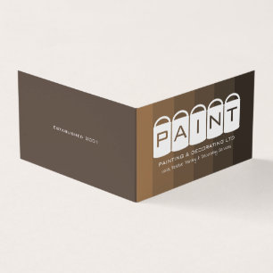 Brown Ombre, Paint Buckets, Painter & Decorator Business Card