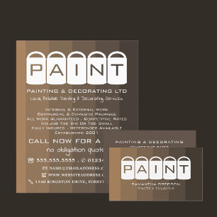 Brown Ombre, Paint Buckets, Painter & Decorator Flyer