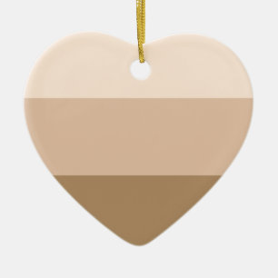 Brown Ombre Striped Ceramic Ornament