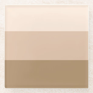 Brown Ombre Striped Glass Coaster