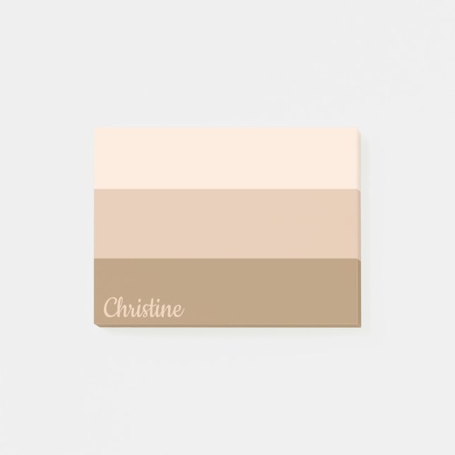 Brown Ombre Striped Post-it Notes (Front)