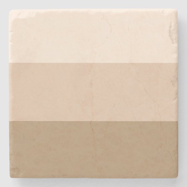 Brown Ombre Striped Stone Coaster (Front)