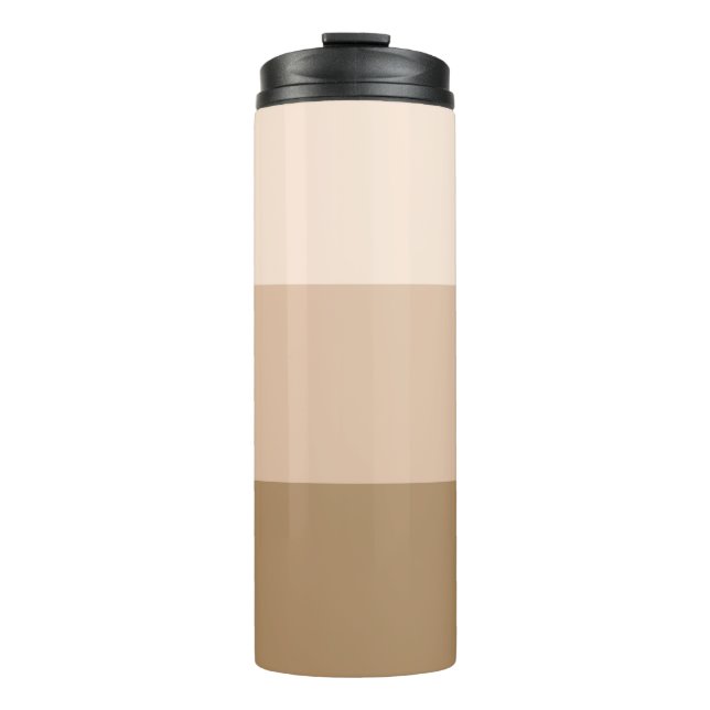 Brown Ombre Striped Thermal Tumbler (Front)