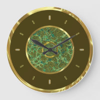 Brown Or Et Marbre Semblent Élégante Horloge Mur