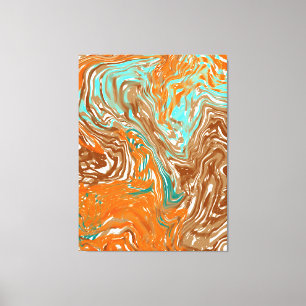Brown, Orange, Boho Colours Abstract  Canvas Print
