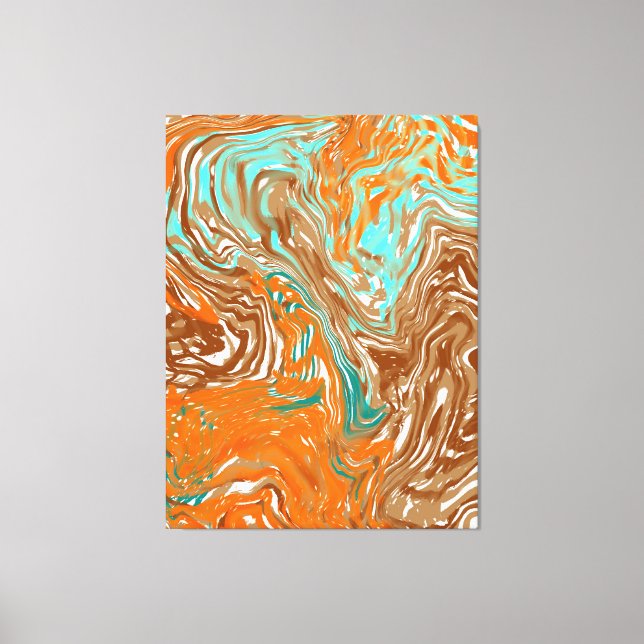 Brown, Orange, Boho Colours Abstract  Canvas Print (Front)