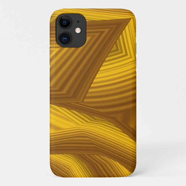 Brown Orange Geometric Abstract Design Case-Mate iPhone Case (Back)