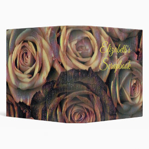 Brown, orange, gold roses Binder