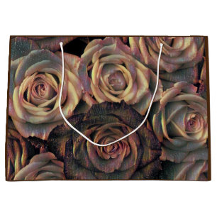 Brown, orange, gold roses Gift Bag
