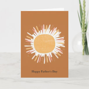Brown Orange Ombre Sun Folded Father's Day Card