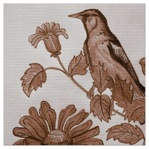 Brown Oriole Fabric