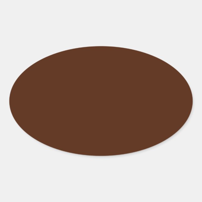 Brown  Oval Sticker (Front)