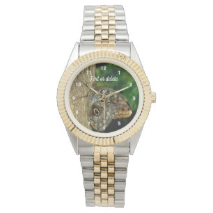 Brown Owl Butterfly On Tree Nature Personalized Watch