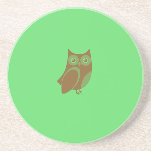 Brown Owl Coaster (Front)