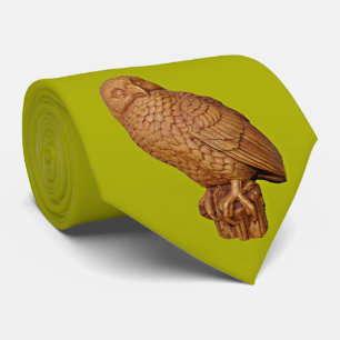 brown owl print tie