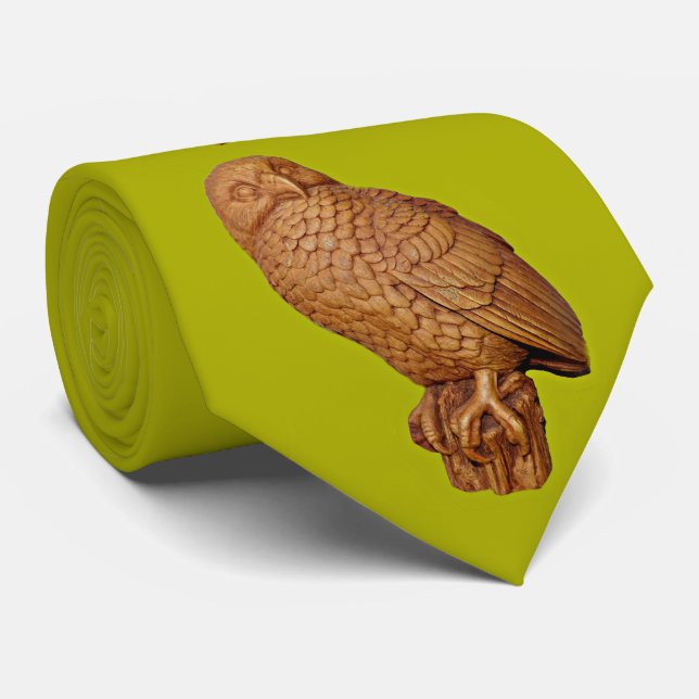 brown owl print tie (Rolled)