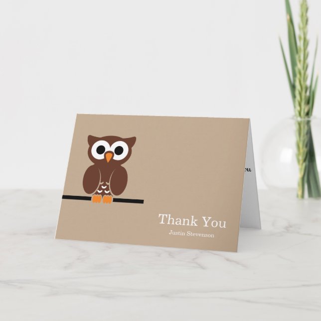 Brown Owl Thank You Card (Front)