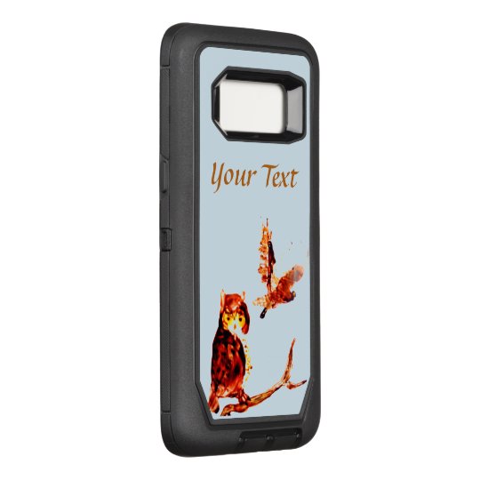 Brown Owls Bird Art OtterBox Defender Samsung Galaxy S8 Case