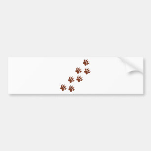 brown pad traces icon bumper sticker