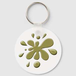 Brown Paint Splodge Keychain