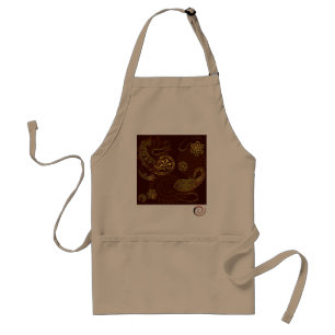 Brown Paisley Apron