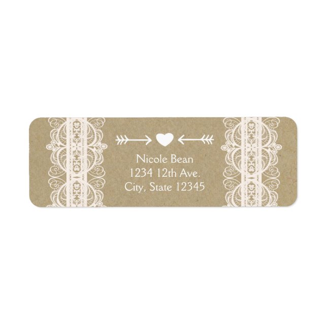 Brown Paper & White Lace Natural Rustic Wedding (Front)