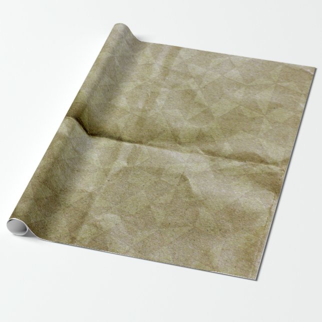 Brown paper wrinkle. Crease the paper. Background  (Unrolled)