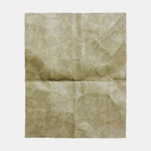 Brown paper wrinkle. Crease the paper. Background Fleece Blanket