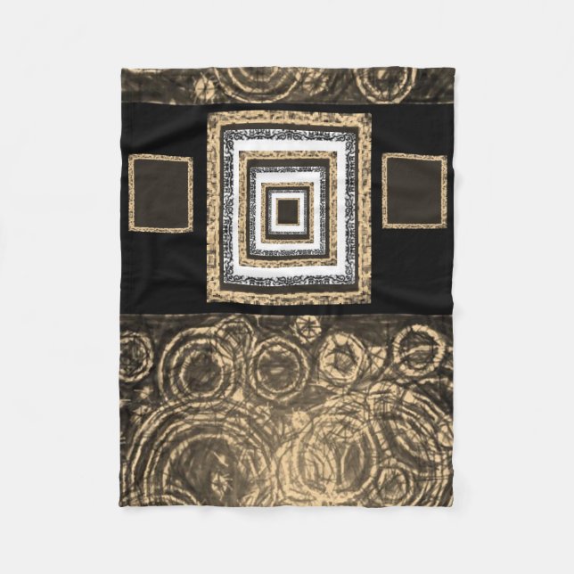 brown pasley custom fleece blanket (Front)