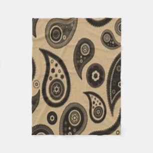 brown pasley custom fleece blanket