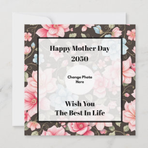 Brown Pastel Floral Harmony Delight Card