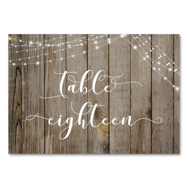 Brown Patiné Bois & Lumières Table Huitième carte (Dos)