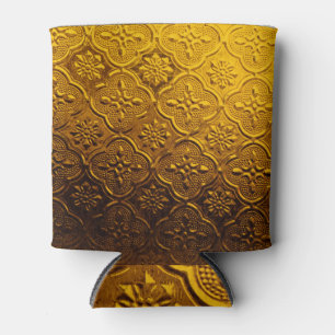 Brown Patterned Mirror Room Decor. Can Cooler