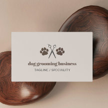 Brown Paws & Scissors Dog Grooming