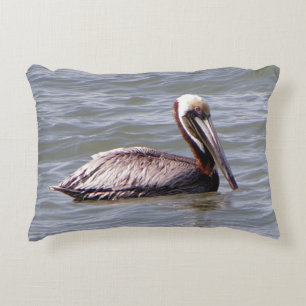 Brown Pelican accent pillow